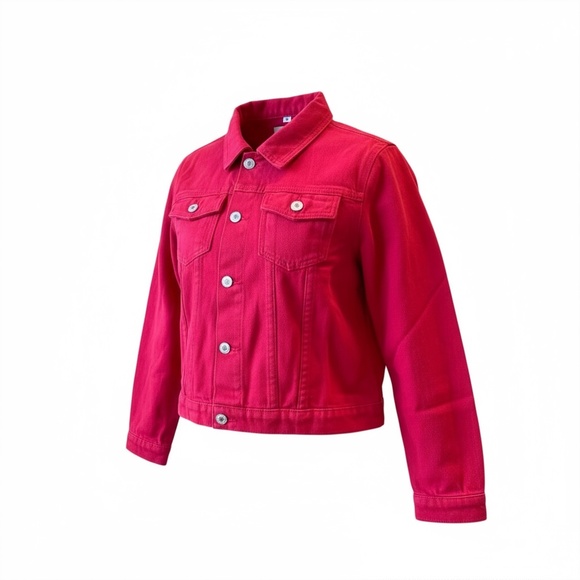 Red Blue Jean Jacket for Youth - Picture 1 of 5